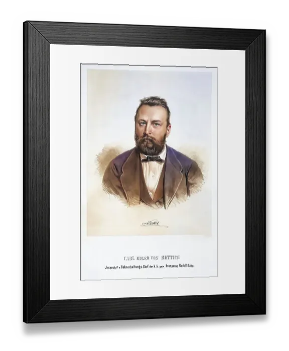 Framed Print : Karl von Rettich (born 1830), inspector and head of railway maintenance of the k Framed Print : Karl von Rettich (born 1830), inspector and head of railway maintenance of the k