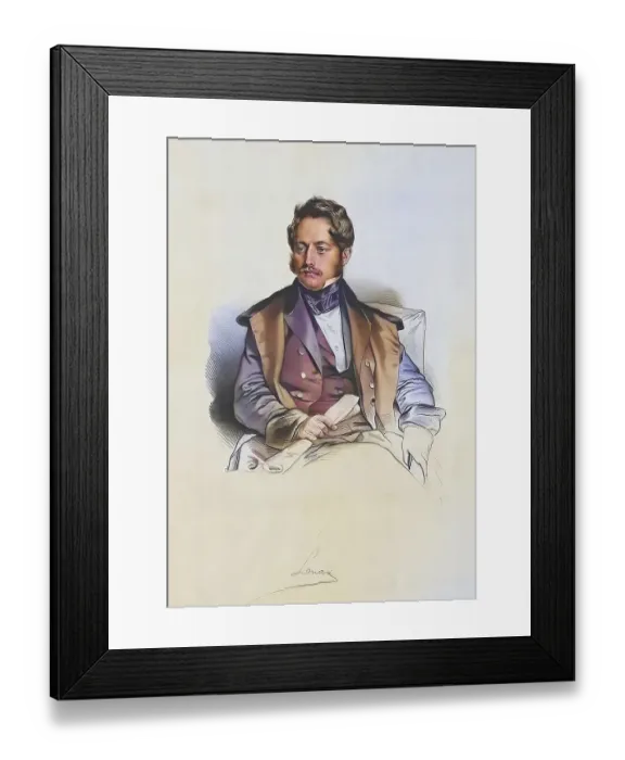 Framed Print : Nikolaus Lenau, officially Nikolaus Franz Niembsch until 1820