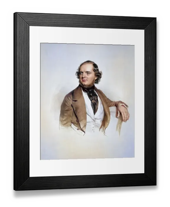 Framed Print : Leopold von Meyer (born 20 December 1816 in Baden near Vienna)