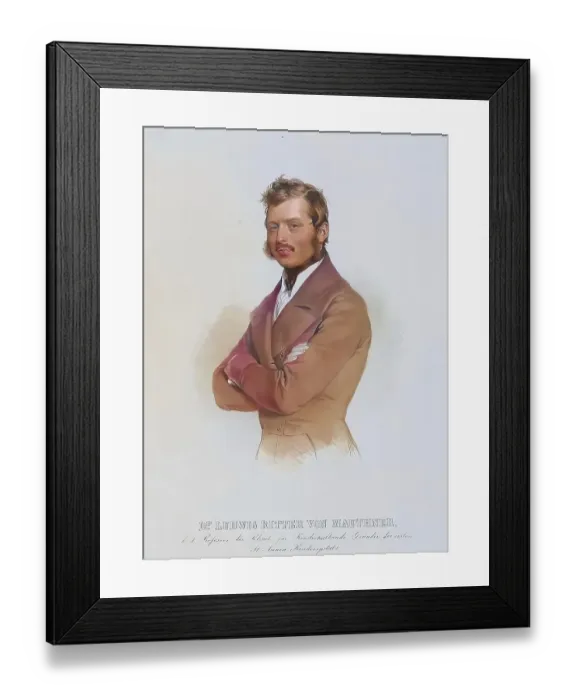 Framed Print : Ludwig Wilhelm Mauthner (Ritter) von Mauthstein (born 14 October 1806 in Raab)