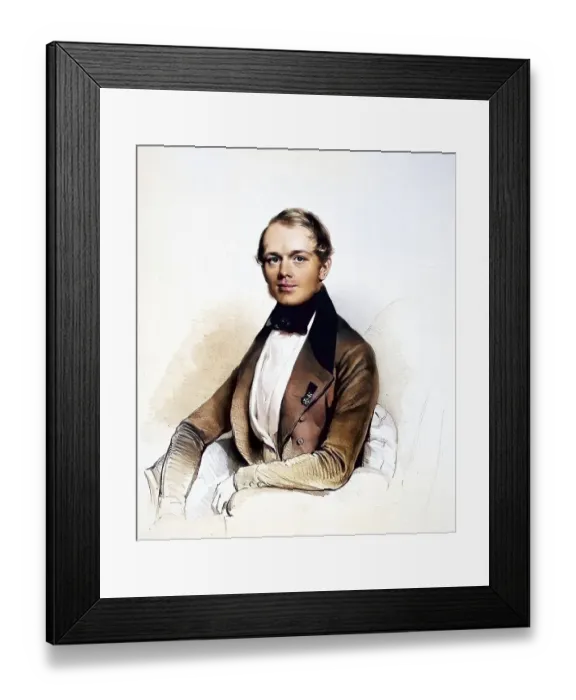 Framed Print : Moritz Johann Baptist Saint-Genois (1816-1886) Framed Print : Moritz Johann Baptist Saint-Genois (1816-1886)