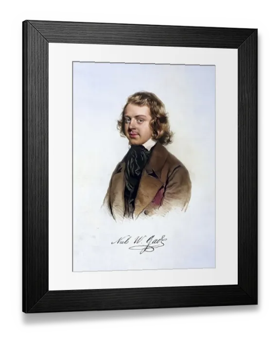 Framed Print : Niels Wilhelm Gade (born 22 February 1817 in Copenhagen)