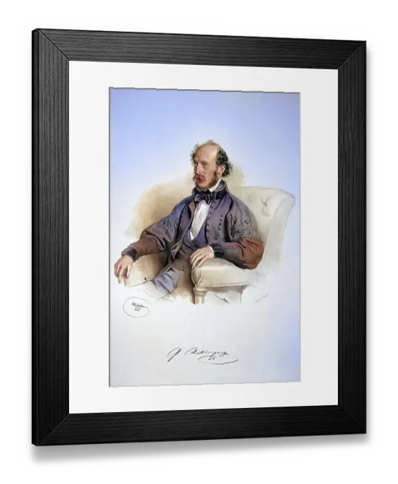 Framed Print : Peter von Rittinger (born 23 January 1811 in Neutitschein)
