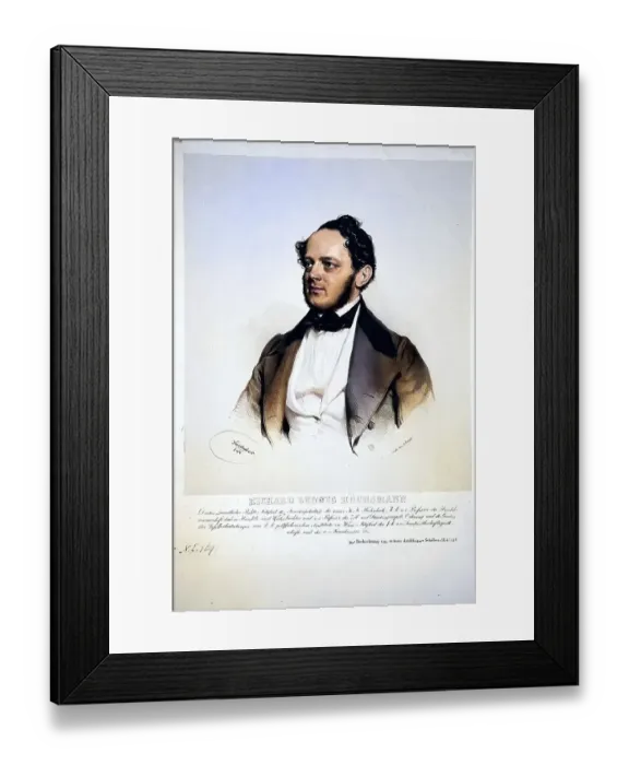 Framed Print : Richard Ludwig Hoechsmann, (since 1872) Ritter von Hannathal (born 22 August 1802 in Olomouc)