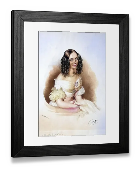 Framed Print : Rosa Graefin Spiegel, nee Graefin Luetzow (1816-1869)