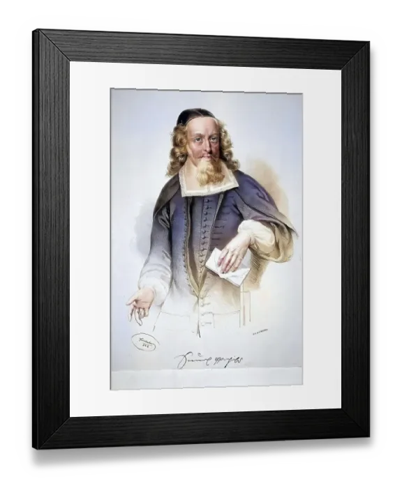Framed Print : Samuel Wolf Oppenheimer (born 21 June 1630 in Heidelberg)