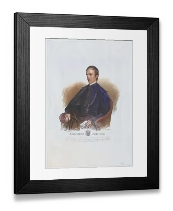 Framed Print : Sigismund Schultes OSB (born 26 September 1801 in Vienna)