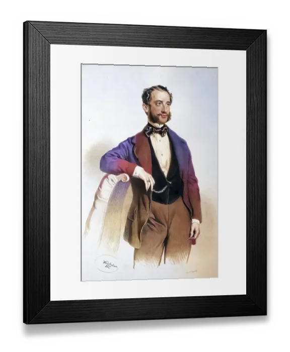 Framed Print : Sigmund Hirschler (1820-1875), merchant in Vienna