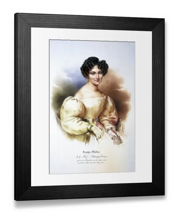 Framed Print : Sophie Mueller (1803-1839), German-Austrian actress