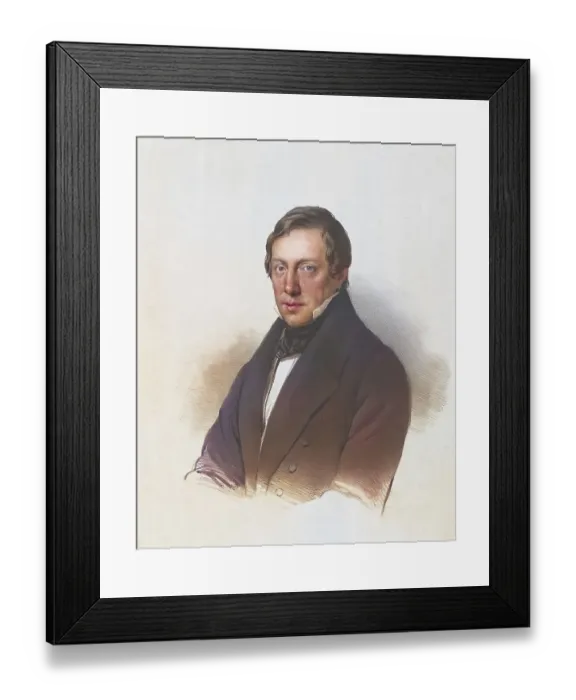 Framed Print : Joseph von Spaun, from 1859 Baron von Spaun (born 11 November 1788 in Linz)