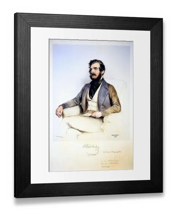 Framed Print : Theodor Pavlovic (1804-1854), Serbian writer