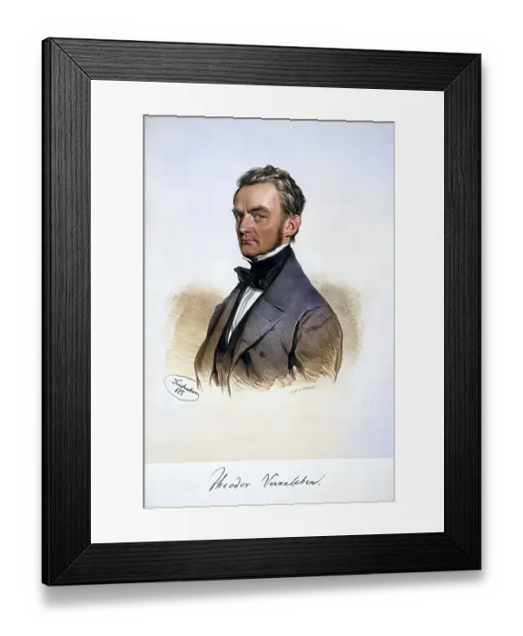 Framed Print : Theodor Vernaleken (born 28 January 1812 in Volkmarsen) Framed Print : Theodor Vernaleken (born 28 January 1812 in Volkmarsen)