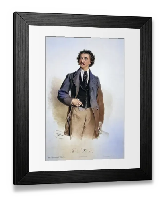 Framed Print : Theodor Wachtel (born 10 March 1823 in Hamburg)