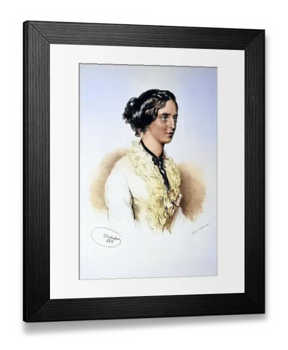 Framed Print : Therese Countess Kinsky, nee Wrbna von Freudenthal (1828-1905)