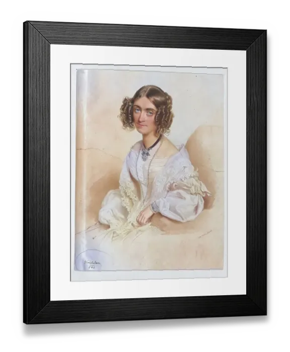 Framed Print : Ludmilla von Thysebaert (1809-1858)