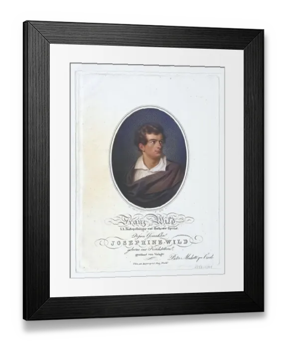 Framed Print : Franz Wild (born 31 December 1791 in Niederhollabrunn)