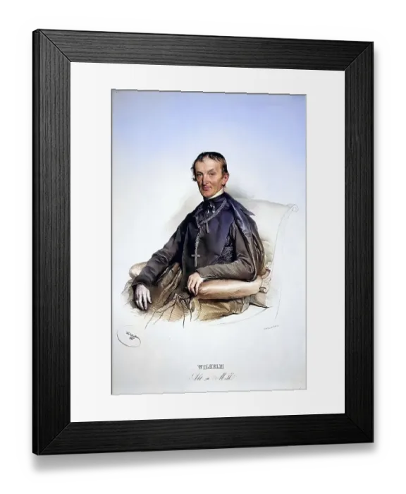 Framed Print : Wilhelm Eder OSB (born 9 June 1780 in Feuersbrunn)
