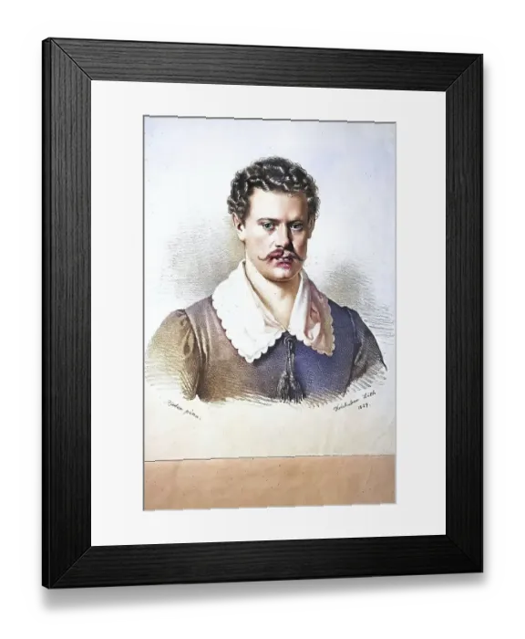 Framed Print : Wilhelm Kunst, real name Wilhelm Kunze