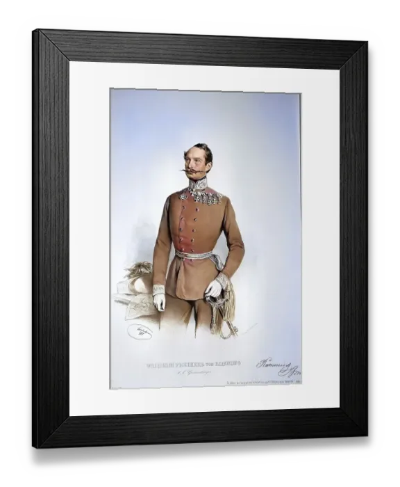 Framed Print : Wilhelm Freiherr von Ramming von Riedkirchen (born 30 June 1815 in Nemoschitz)