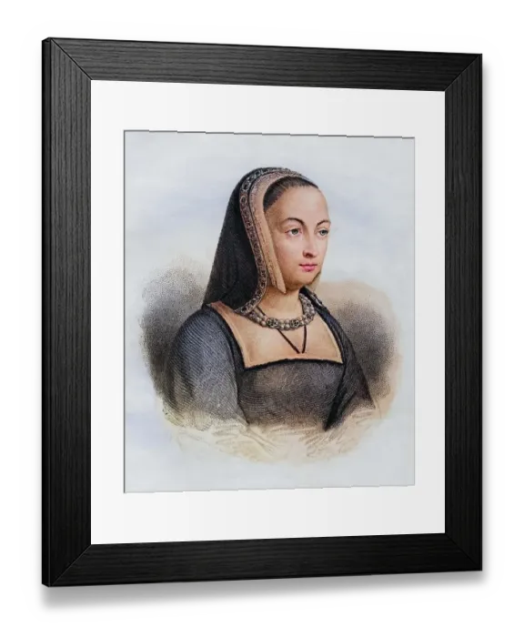 Framed Print : Anne of Brittany, 1477-1514, Queen of France as wife of Charles VIII