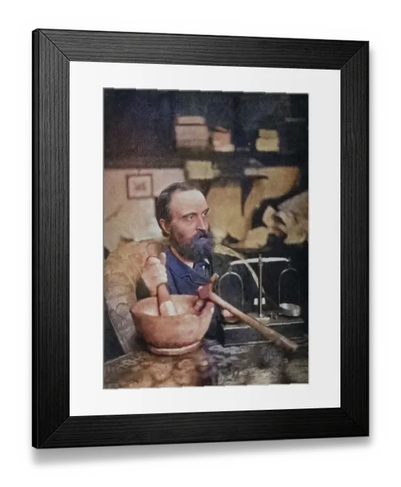 Framed Print : Charles Stewart Parnell (1846-1891) in his laboratory Framed Print : Charles Stewart Parnell (1846-1891) in his laboratory