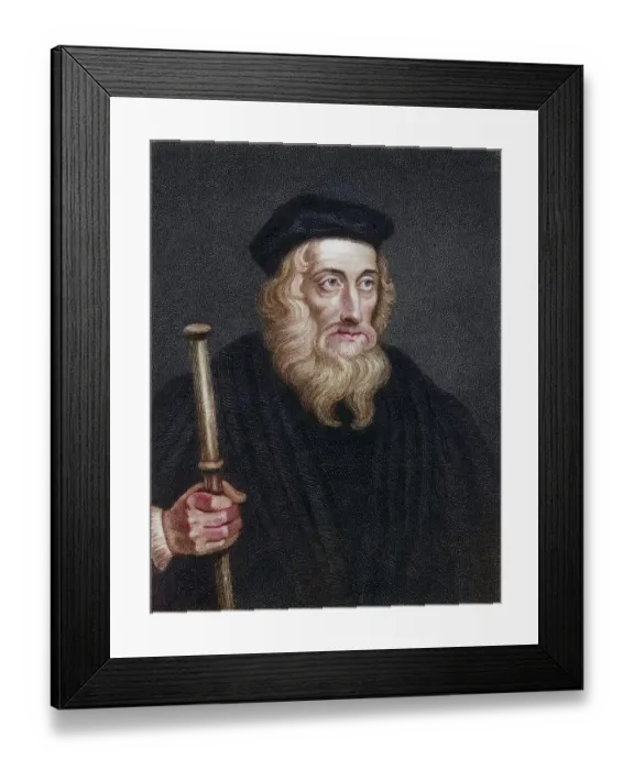 Framed Print : John Wycliffe (ca. 1329-1384), English reformer Framed Print : John Wycliffe (ca. 1329-1384), English reformer