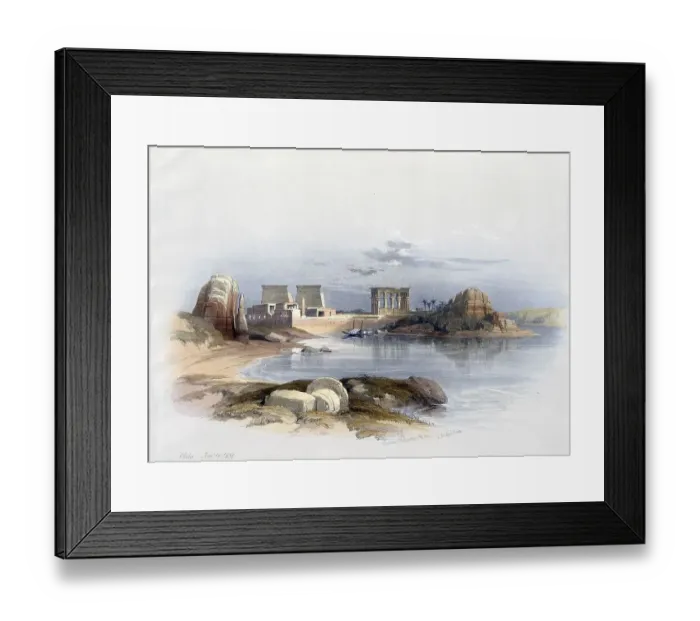 Framed Print : Philae Island in the Nile, Nubia