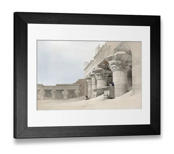 Framed Print : Temple of Edfu, an ancient Egyptian temple complex on the western edge of the city of Edfu in Upper Egypt