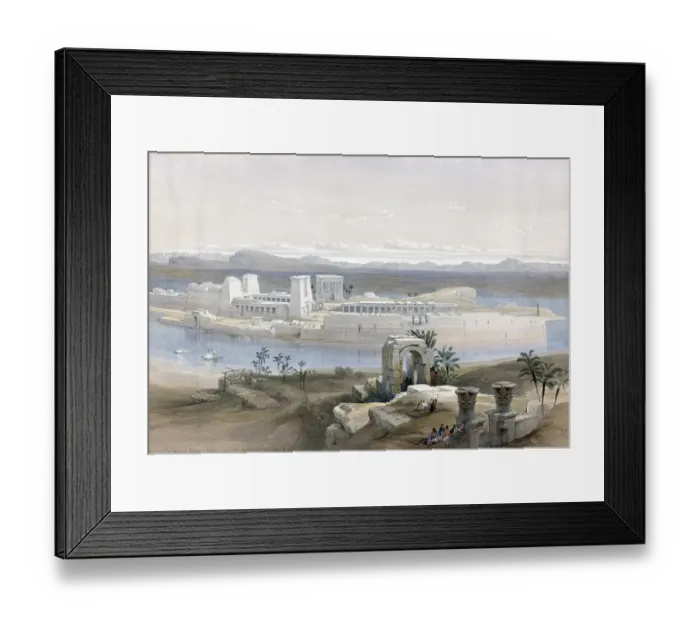 Framed Print : General view of the submerged island of Philae Framed Print : General view of the submerged island of Philae