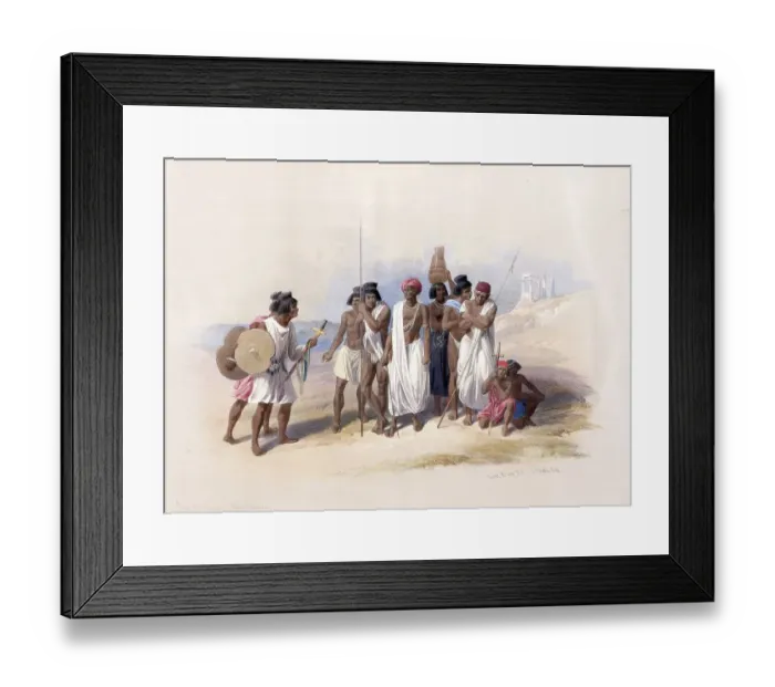 Framed Print : Group of Nubians in Wady Kardasey