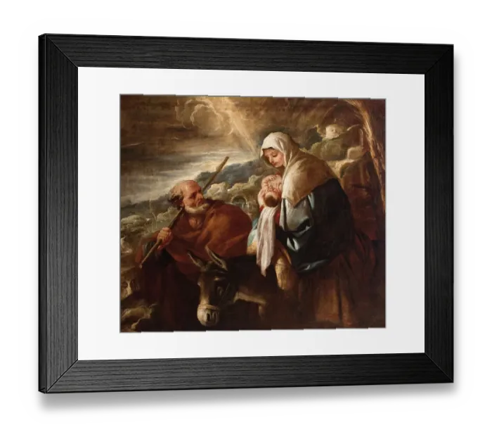 Framed Print : Flight into Egypt (1690-1705), painting by Luca Giordano (Italian) Framed Print : Flight into Egypt (1690-1705), painting by Luca Giordano (Italian)