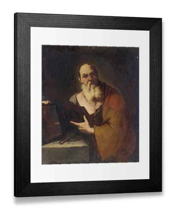 Framed Print : Socrates, painting by Luca Giordano (Italian)