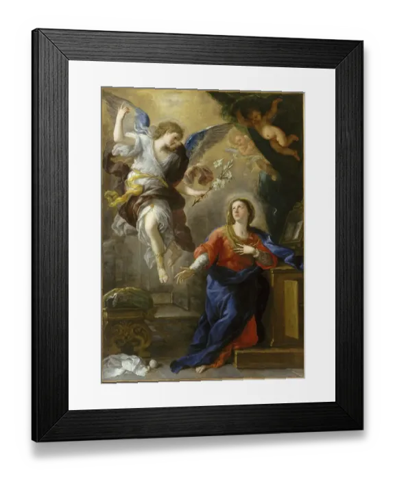 Framed Print : The Annunciation (1672), painting by Luca Giordano (Italian) Framed Print : The Annunciation (1672), painting by Luca Giordano (Italian)