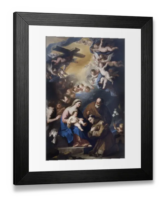 Framed Print : The Holy Family Venerated By St