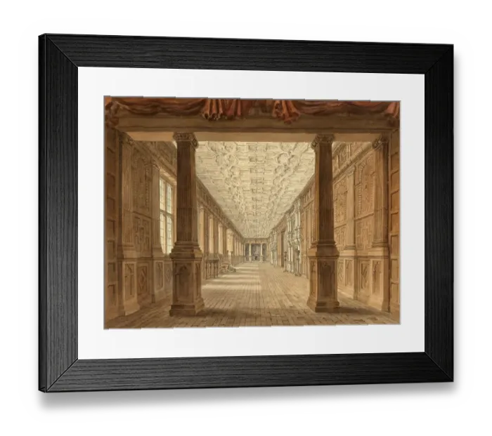 Framed Print : Interior View of the Gallery of Hatfield House