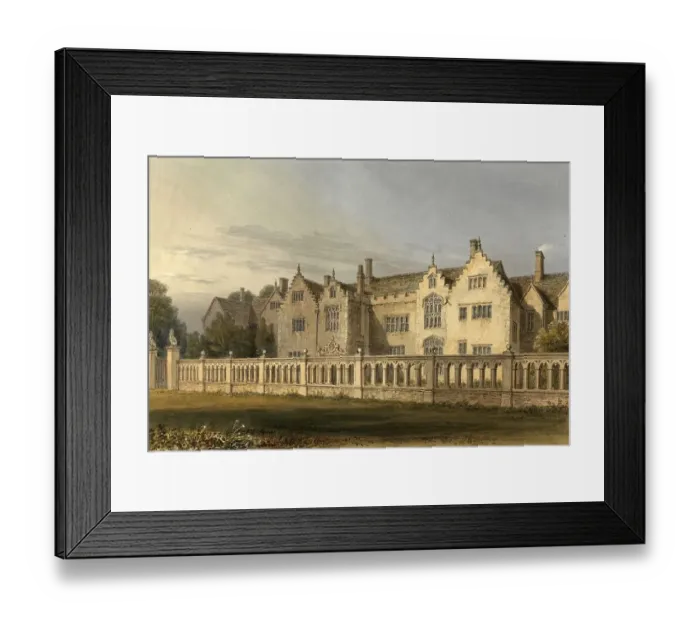 Framed Print : North West View of Harlaxton Manor House Framed Print : North West View of Harlaxton Manor House