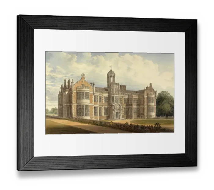 Framed Print : South West View of Ingestre, Staffordshire Framed Print : South West View of Ingestre, Staffordshire
