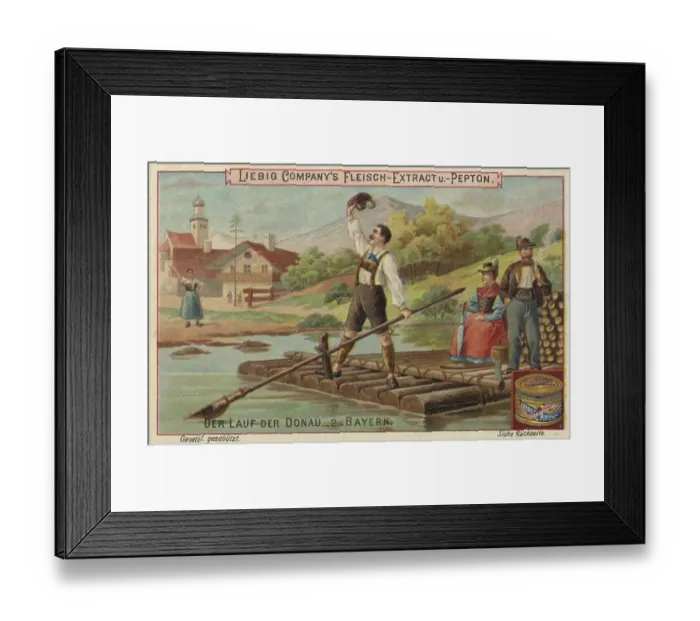 Framed Print : Picture series The course of the Danube