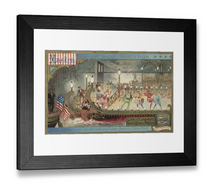 Framed Print : Picture series Masquerade parties and processions