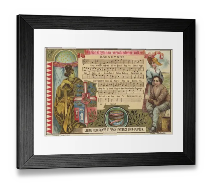 Framed Print : Picture series National anthems of different nations