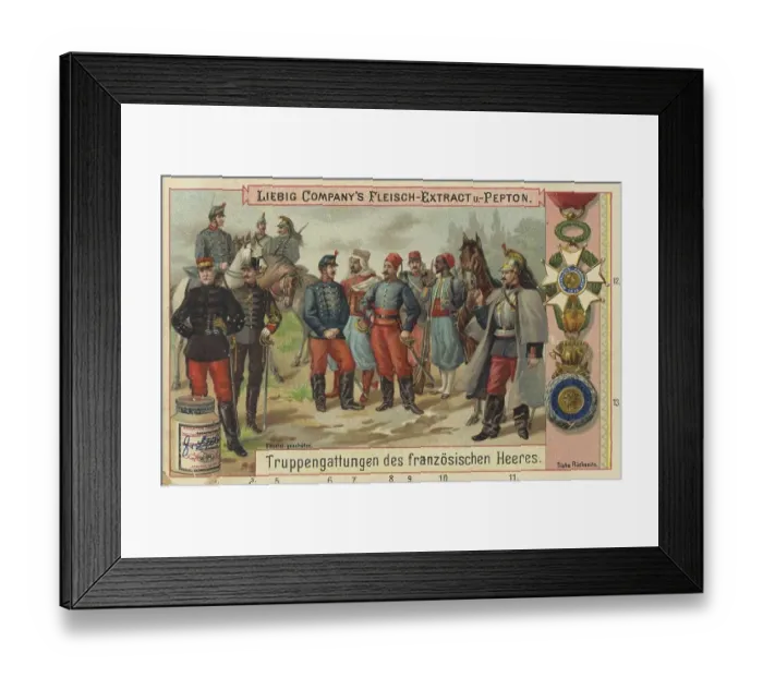 Framed Print : Series of pictures Military units