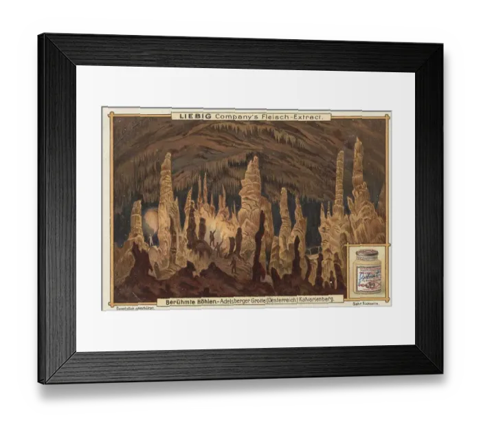Framed Print : Picture series Famous Caves, Adelsberg Grotto