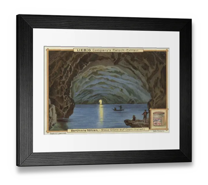 Framed Print : Picture series Famous Caves, Blue Grotto on Capri