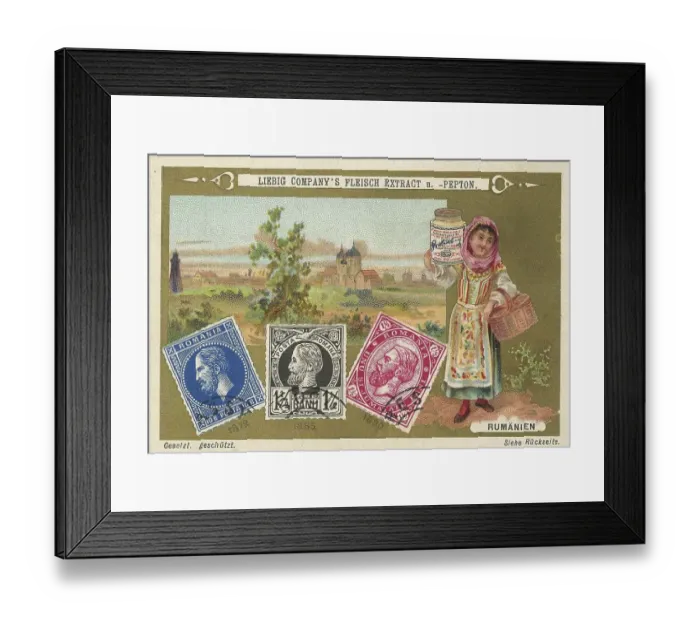 Framed Print : Series of historical valuable stamps Framed Print : Series of historical valuable stamps