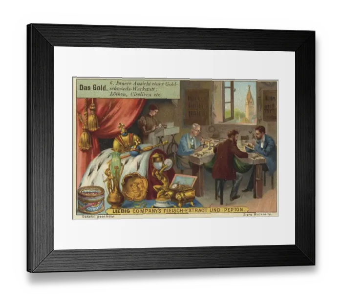 Framed Print : Picture series The Gold, interior view of a goldsmith's workshop Framed Print : Picture series The Gold, interior view of a goldsmith's workshop