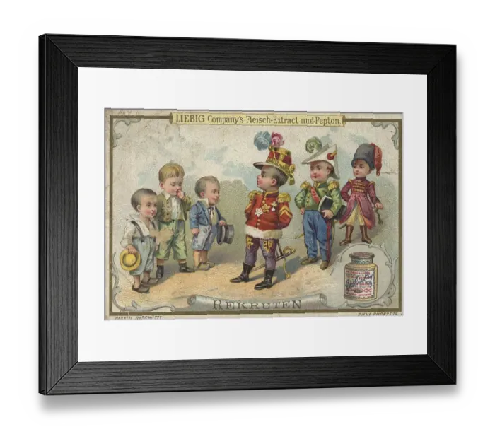 Framed Print : Picture series Children playing military