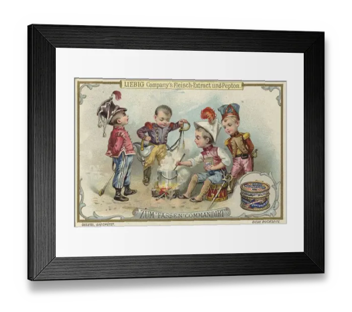 Framed Print : Picture series Children playing military