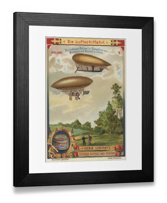 Framed Print : Series Die Luftschiffahrt, Luftschifffahrt