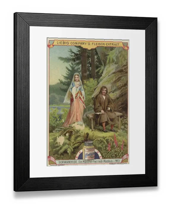Framed Print : Picture series Schwanhilde, a fairy tale freely adapted from Musaeus