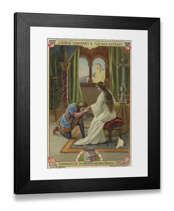 Framed Print : Picture series Schwanhilde, a fairy tale based on Musaeus Framed Print : Picture series Schwanhilde, a fairy tale based on Musaeus